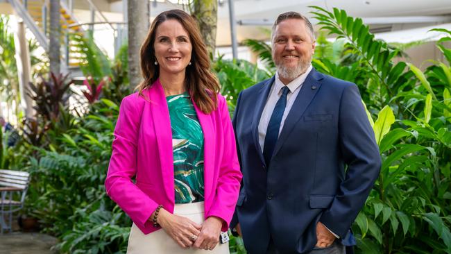 Cairns Regional Council Mayor Amy Eden and Deputy Mayor Brett Olds. Picture Emily Barker.