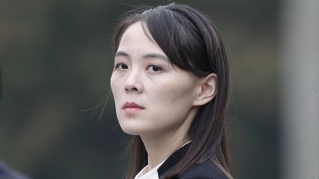 Kim Yo-jong, sister of North Korean leader Kim Jong-un in Hanoi. Picture: AP. 