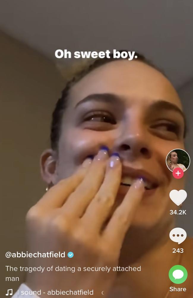 Abbie Chatfield debuted her new relationship with Konrad Bien-Stephens on TikTok.