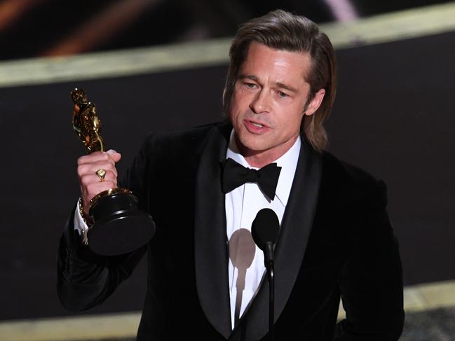 ‘Honour of honours.’ Brad Pitt is now an Oscar-winner. Picture: Getty Images