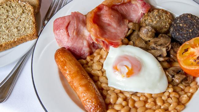 A full breakfast with black and white pudding is a classic, but it's not No.1.