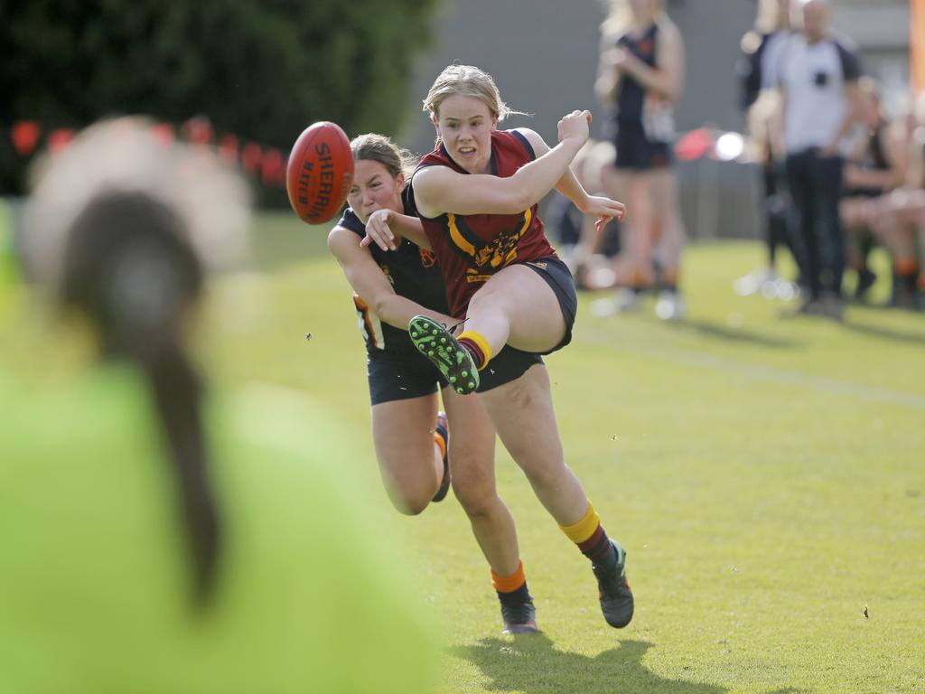 Fahan versus Scotch Oakburn in the Sports Association of Independent Schools Australian Rules girls grand final. Picture. PATRICK GEE