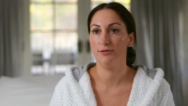 Poppy endured two panic attacks on her wedding day. Picture: Channel 9.