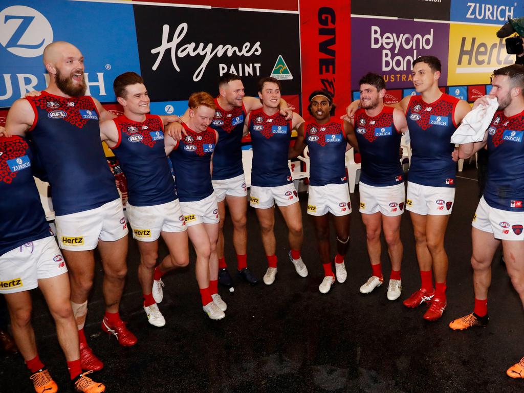 The reigning premiers are undefeated for now, but they’ll likely be challenged by Hawthorn and St. Kilda over the next two weeks. Picture: Dylan Burns/AFL Photos via Getty Images