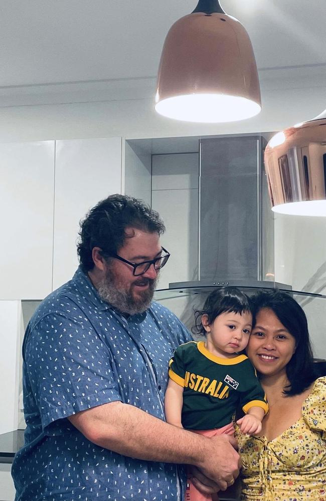 George Christensen with his daughter Margaret and wife April. Picture: Supplied