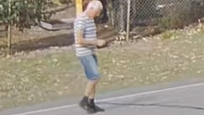 Police are appealing for information to identify this man seen picking up a wallet on Masonite Road at Heatherbrae in August. Picture: NSW Police