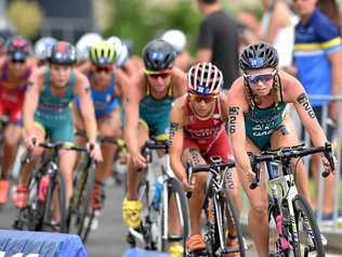 Mooloolaba ITU Triathlon World Cup Elite Women's race. Picture: Patrick Woods