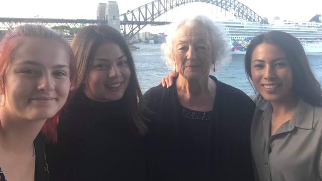 Ann Lukin pictured with her granddaughters Claudia Davies, Anna Marie Lukin and Katrina Lukin. Picture: supplied