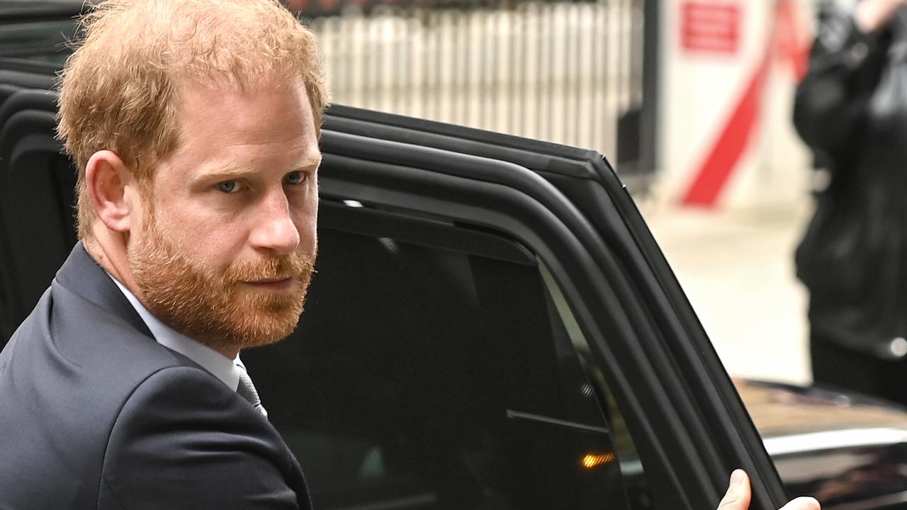 Harry arriving to give evidence on Wednesday. Picture: Kate Green/Getty Images