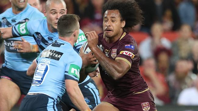 Felise Kaufusi impressed for Queensland in his debut series. Picture: Peter Wallis