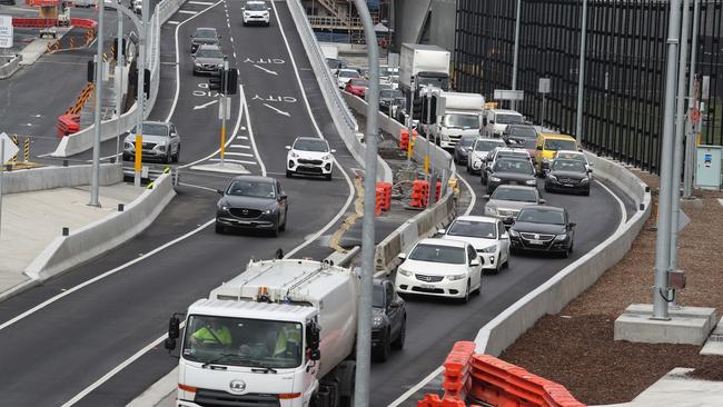 The City West Link heading into the city at Rozelle. Picture: Rohan Kelly