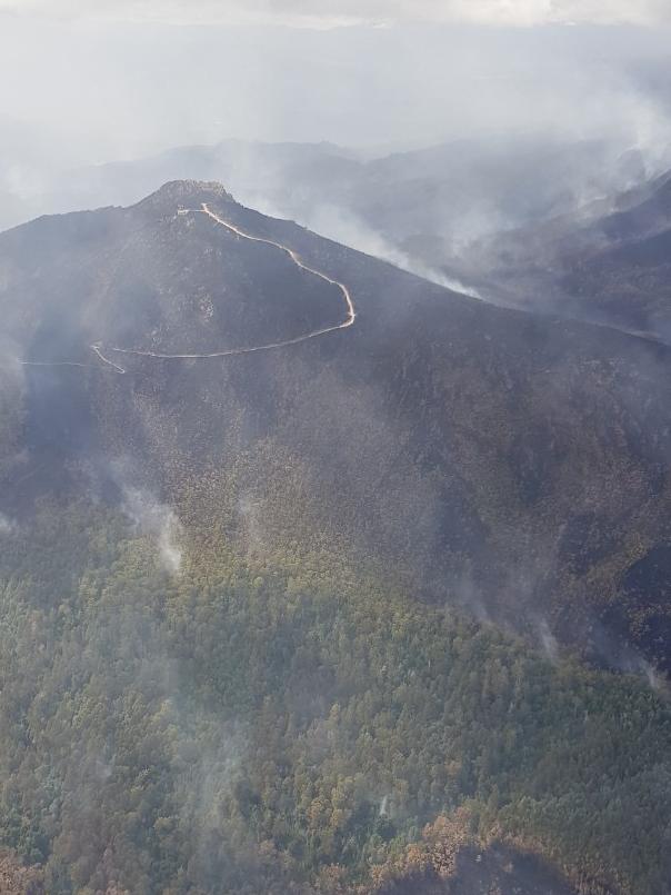 Aerial photos of Tasmania’s Southwest after being ravaged by bush fires in January. Picture: DAIN CAIRNS/PAR AVION