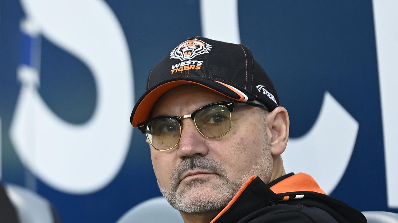 Lee Hagipantelis is one of the key figures reportedly gone after the Wests Tigers board was sacked on Tuesday. Picture: Ian Hitchcock/Getty Images