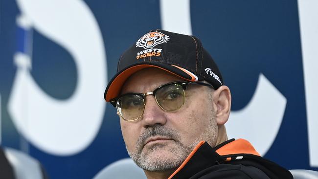 Lee Hagipantelis is one of the key figures reportedly gone after the Wests Tigers board was sacked on Tuesday. Picture: Ian Hitchcock/Getty Images