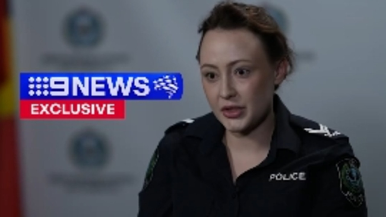 Senior constable Anthea Beck spoke to 9News about the attack by anti-vaxxer Raina Jane Cruise. Picture: 9News