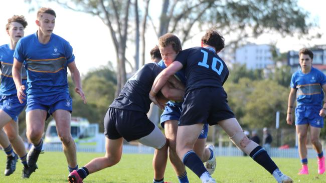 Max Blanch. GPS First XV rugby round one action between BGS and Churchie.