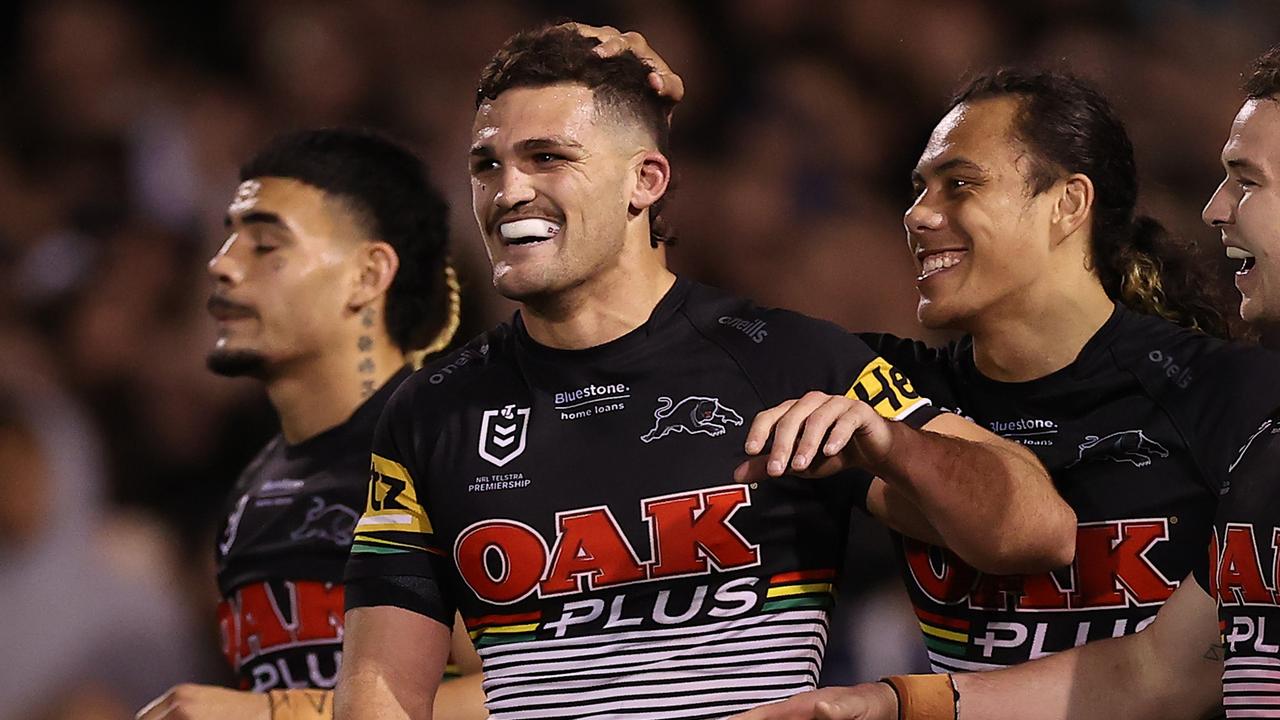 Nathan Cleary was superb in his return for the Panthers on Friday night. Picture: Mark Kolbe/Getty Images