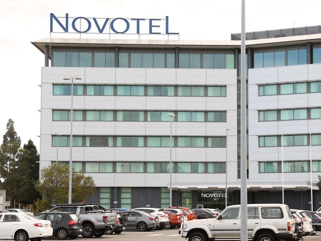 Novotel Hotel at DFO where they have had transmission inside, Brisbane Airport. Picture: Liam Kidston.