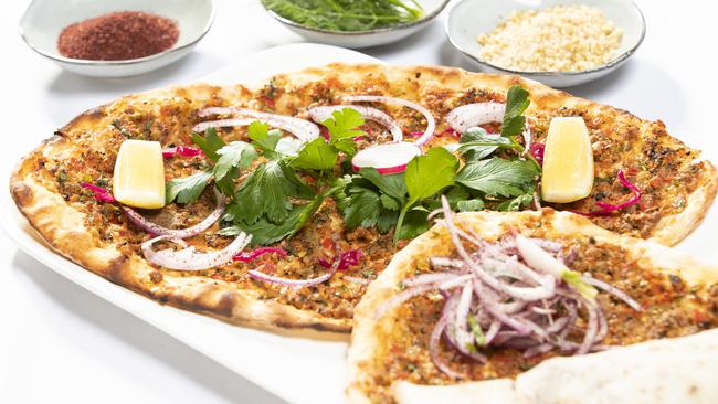 The Lahmajun Pide at Olive Thyme Turkish Cuisine at Albion. Picture Lachie Millard