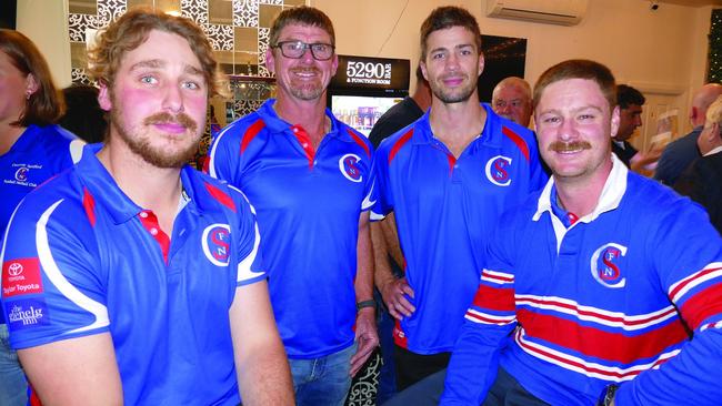 Representatives from all involved clubs gathered Wednesday night to commemorate the launch of the new Limestone Coast Football and Netball League. PICTURE: Facebook.