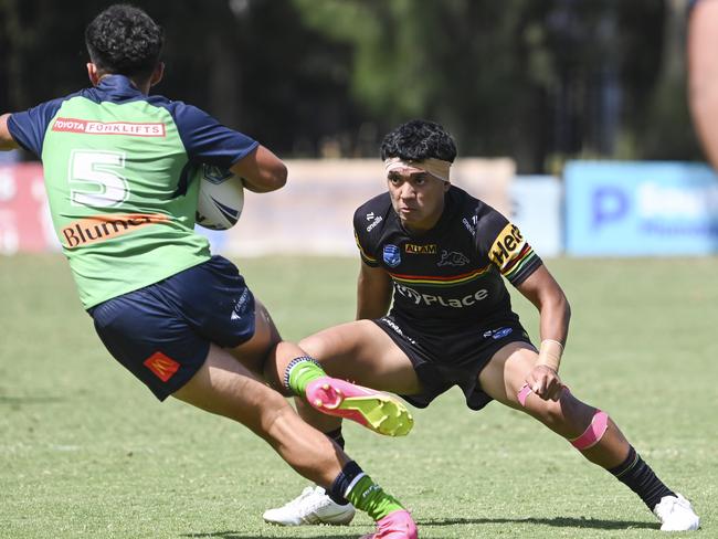 CANBERRA, AUSTRALIA, NewsWire Photos. MARCH 9, 2024: UNE Harold Matthews Cup - NSWRL Junior Reps Round Six Canberra Raiders vs Penrith Panthers at Raiders Belconnen in Canberra. Picture: NCA NewsWire / Martin Ollman