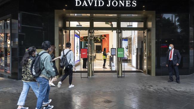 A subdued start to today’s Boxing Day sale at David Jones in the CBD. Picture: Monique Harmer