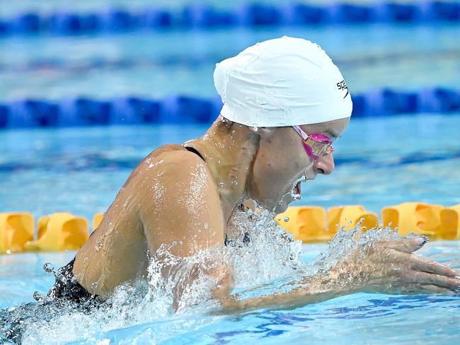 Kaylee McKeown set a new Australian record in the 400m individual medley. Picture: Delly Carr