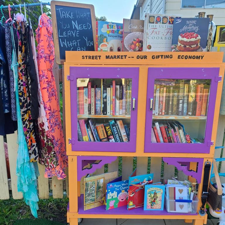 Kicking it at Kingston Library has become an open street market. Picture: Street Library Australia