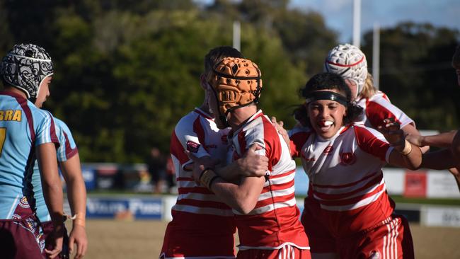 Renouf Shield action: Keebra Park v Palm Beach Currumbin.
