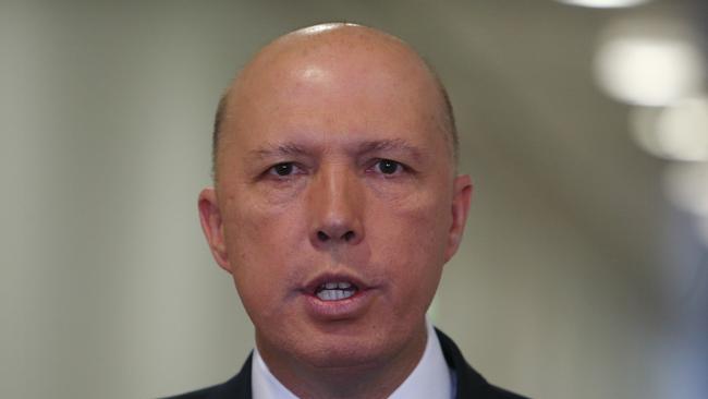 Home Affairs Minister Peter Dutton. Picture: Kym Smith