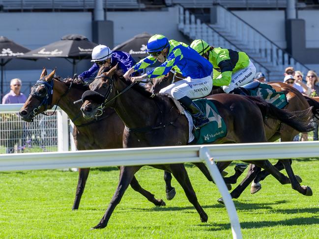 Yellowbrick Road takes out the Group 3 Lord Reims Stakes. Picture: Makoto Kaneko