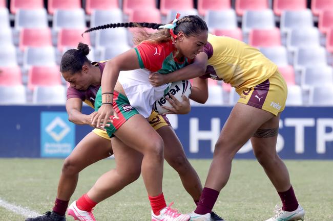 Riley-Jay Henry-Purcell and the Queensland City Under-17s won their clash against Country. Photo Steve Pohlner