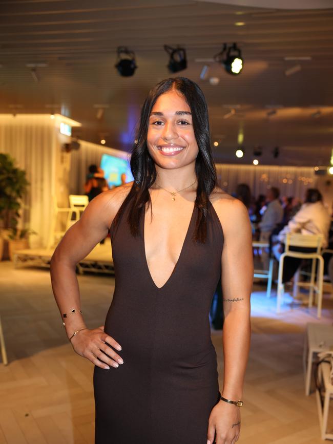 Destiny Mino-Sinapati at the Gold Coast Titans NRLW 2025 Season Launch at Isoletto The Star Gold Coast. Picture, Portia Large.