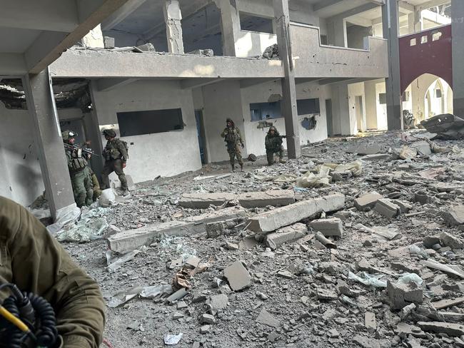 Israeli soldiers are in the heart of Gaza, the Defence Minister says. Picture: Israel Army / AFP