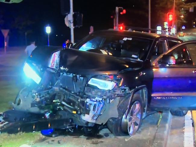 A Jeep, containing a man 20 and a boy, 14, crashed into a set of traffic lights on Spit Rd at Beauty Point after it was allegedly stolen from a home at Balgowlah Heights early on Monday, August 19, 2024.