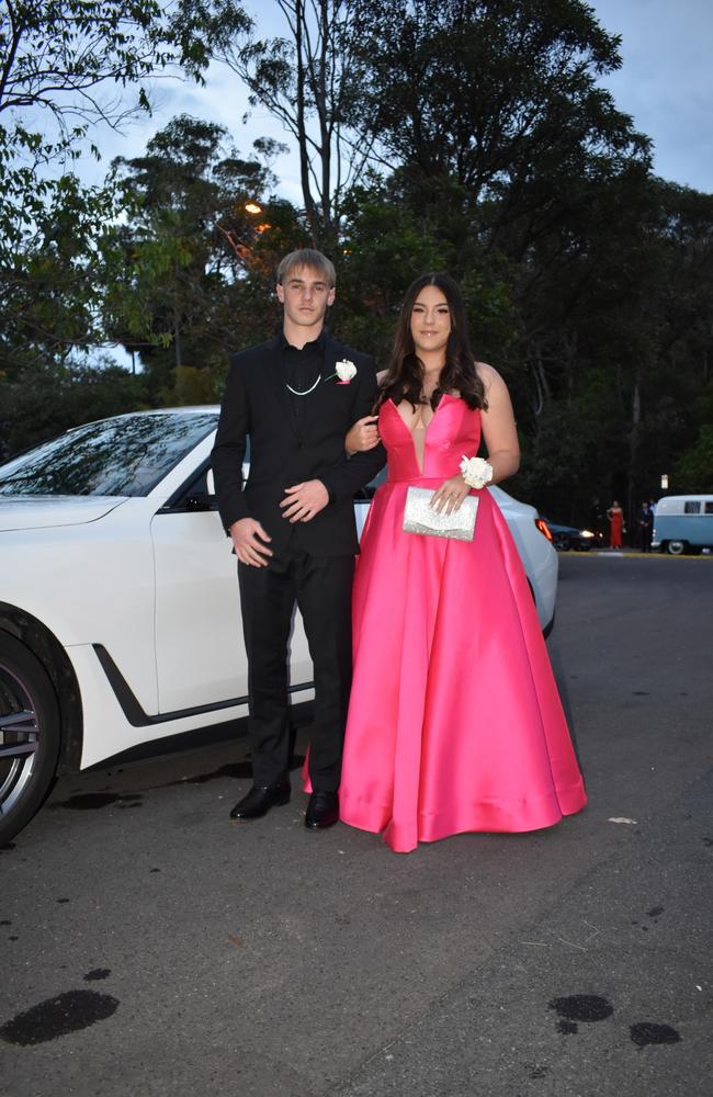 Melanie Schoers and Joshua Thompson at the Meridan State College formal 2024.