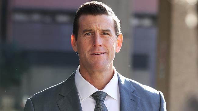 Highly decorated SAS soldier, Ben Roberts-Smith, arrives at the Supreme Court for the defamation trial against Nine's Newspapers. Picture: NCA NewsWire / David Swift