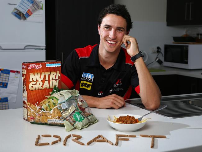 West Adelaide’s Tom Keough, who eats pasta for breakfast instead of the conventional cereal on game day, has been rookie-listed by Gold Coast. Picture: Sarah Reed