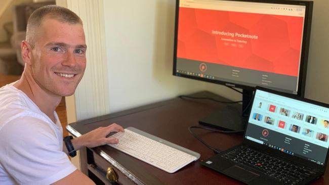 Ben Russell, 24, is the founder of home tutoring start-up Pocketnote. Image: supplied