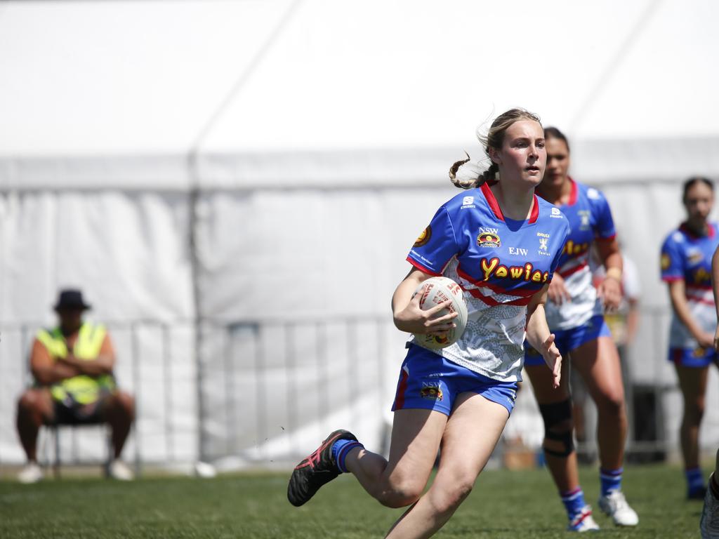 Koori Knockout - Day 4 Girls 15s GF Newcastle Yowies v Central West Maliyan Monday, 7 October 2024 Hereford St, Bathurst NSW 2795, Australia, Picture Warren Gannon Photography