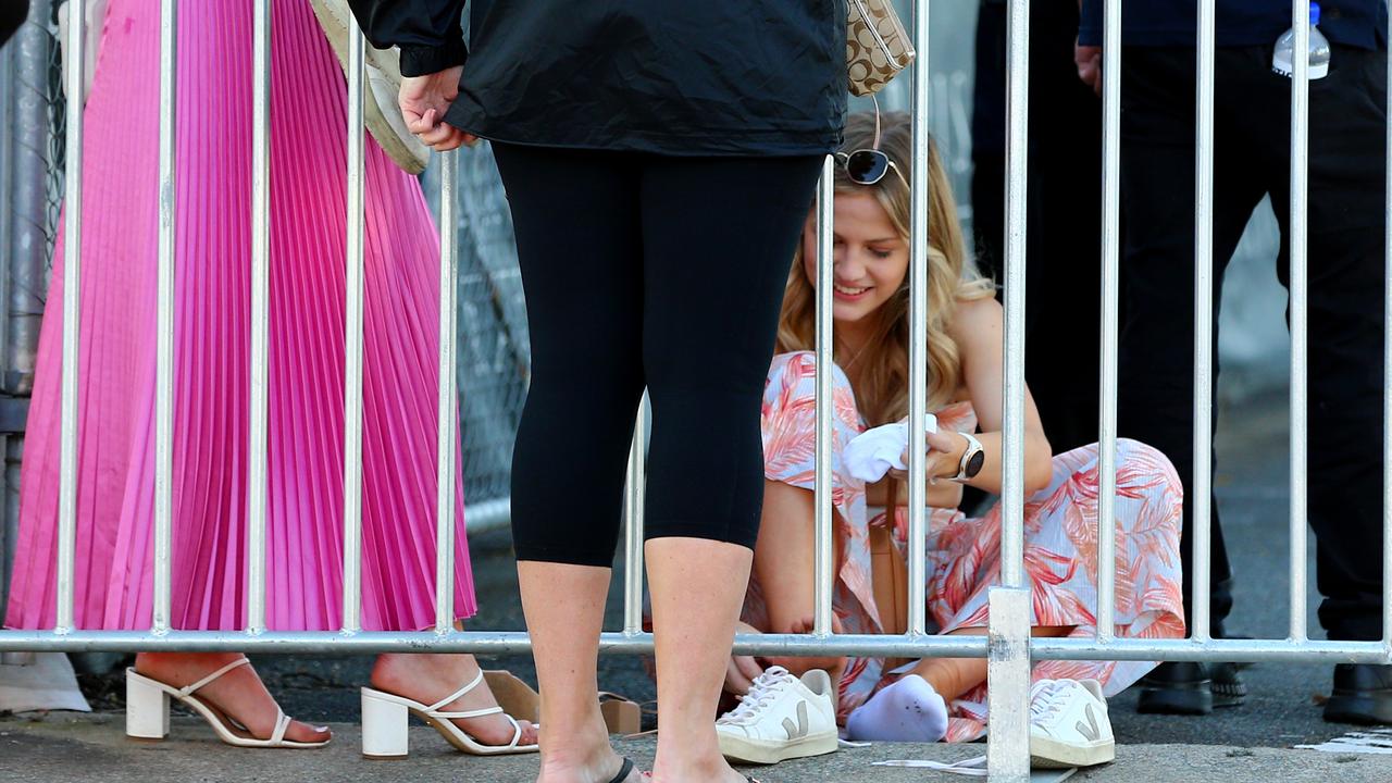 Only the best-prepared punters comes with plans to ditch their heels for sneakers. Picture: News Corp Australia