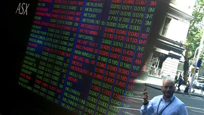 Australian shares have continued losses after Wall Street entered a technical correction overnight. Picture: AAP