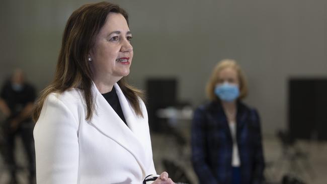 Queensland Premier Annastacia Palaszczuk will updated on Covid cases. Photo: Sarah Marshall