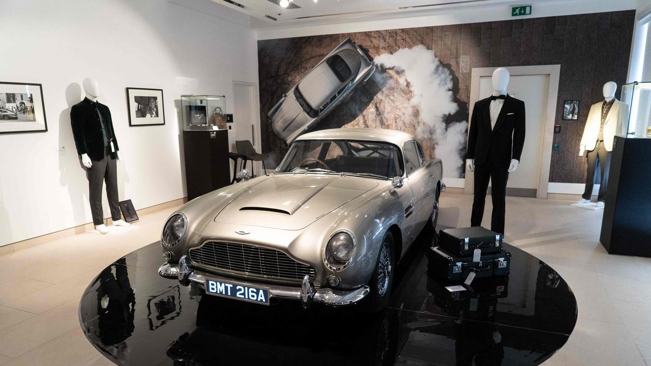 An Aston Martin DB5 stunt car from the film No Time to Die. Picture: Niklas Halle’n/AFP