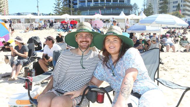 Dylan Olivier and Anabella Da Pozzo at day three of the Pacific Airshow, 20 August 2023. Picture: Richard Gosling