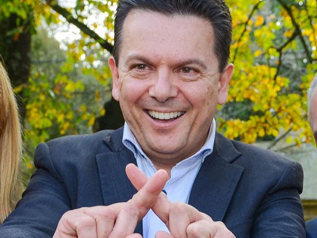 Potential kingmaker Nick Xenophon. Picture: AFP Photo/Brenton Edwards.