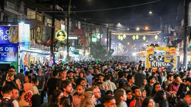 People visit Ramadan Night Lakemba on March 30, 2024. Picture: Roni Bintang