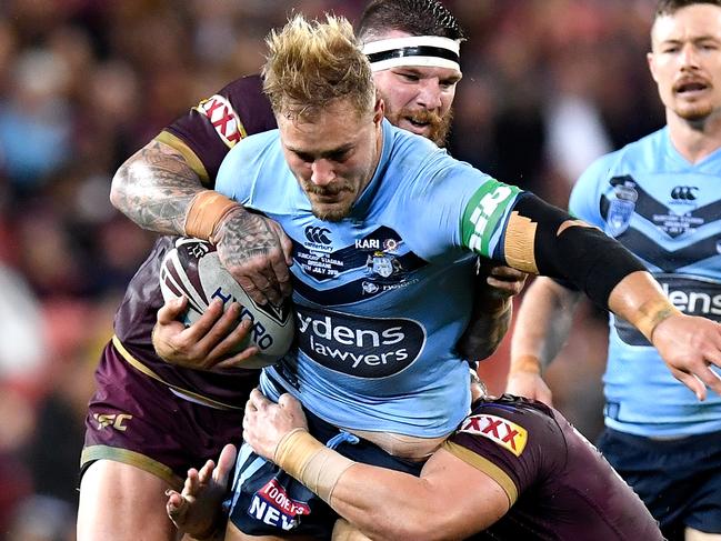 Jack de Belin in action for NSW. Picture: Bradley Kanaris/Getty Images