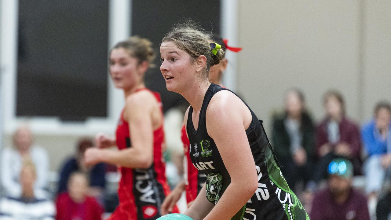 Ella Norton of Darling Downs Panthers against ACU Brisbane North Cougars.