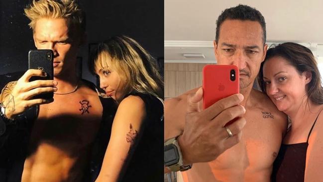 Celeste Barber and her husband Api Robin impersonate Cody Simpson and Miley Cyrus, "When you find their talent, hold onto it!". Picture: @celestebarber/InstagramSource: https://www.instagram.com/p/B4qLWBpn0ZB/